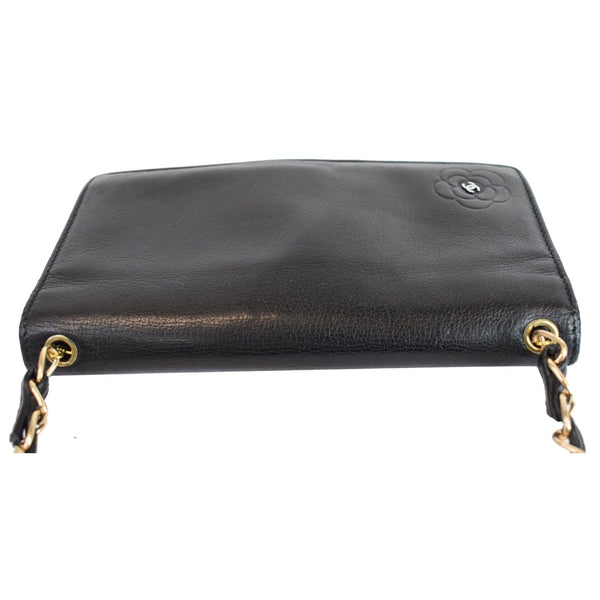 Chanel Camellia Leather Wallet on Chain Shoulder Bag backside