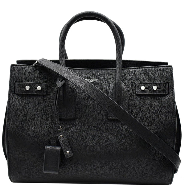 YVES SAINT LAURENT Sac de Jour Small Grained Leather Shoulder Bag Black