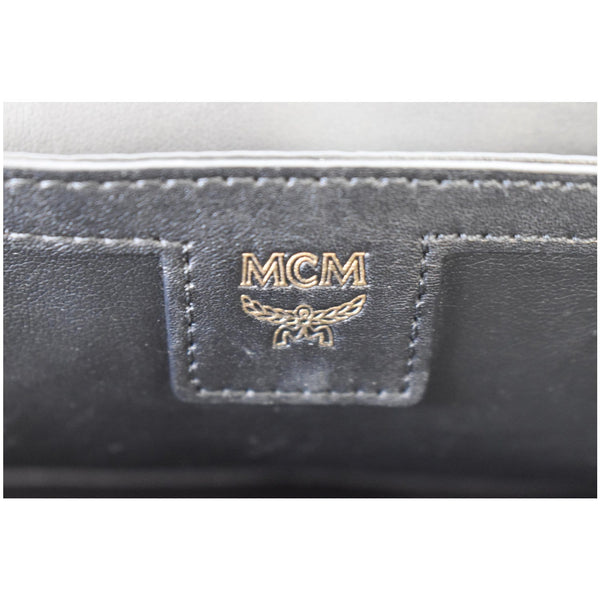 MCM Duke Visetos Medium Canvas Leather Backpack Bag Cognac