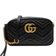 GUCCI GG Marmont Small Matelasse Leather Crossbody Bag Black 447632