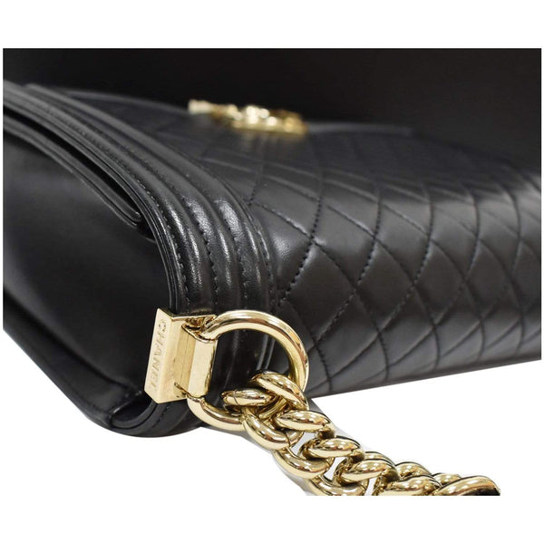 Chanel Medium Boy Flap Shoulder Bag - gold chain