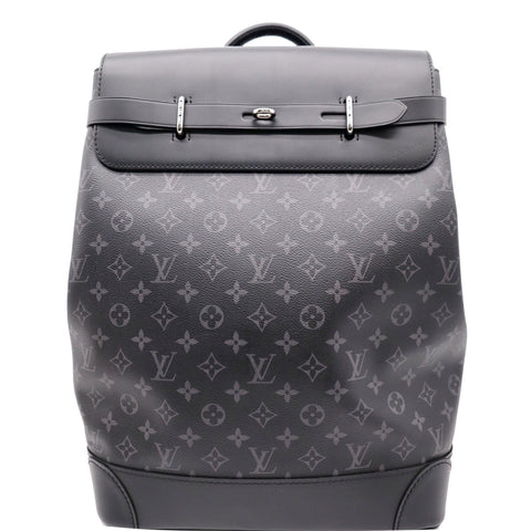 LOUIS VUITTON Steamer Monogram Eclipse Backpack Bag Black