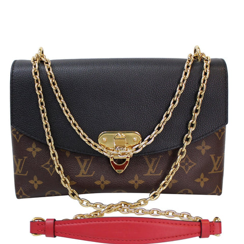 LOUIS VUITTON Saint Placide Monogram Canvas Shoulder Crossbody Bag Black