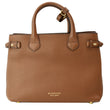 BURBERRY Banner Medium House Check Tote Bag Tan