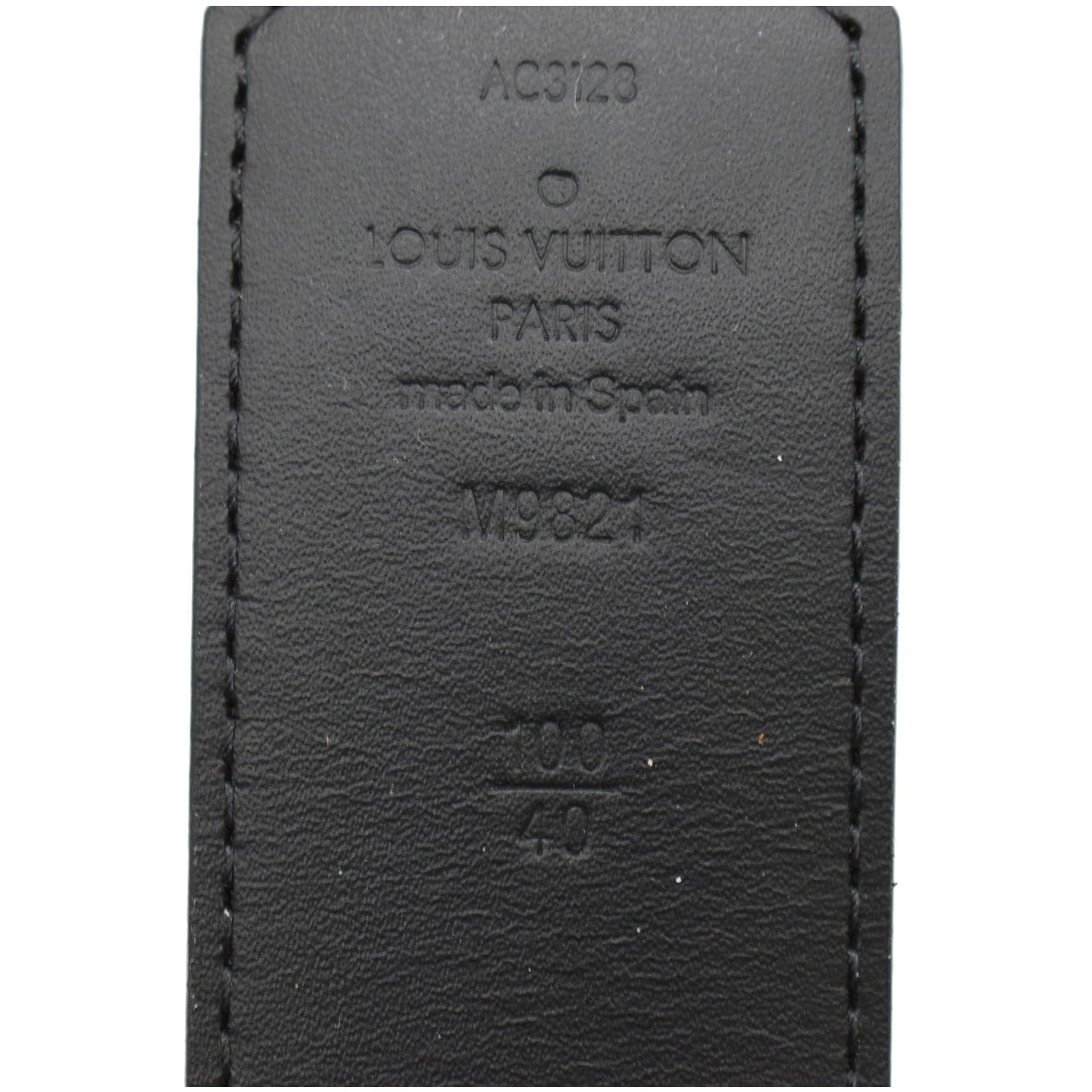 Pre-Owned LOUIS VUITTON Louis Vuitton Sun Tulle LV Cut Belt M6888V Notation  Size 85/34 Monogram Canvas Brown Silver Metal Fittings (Good)