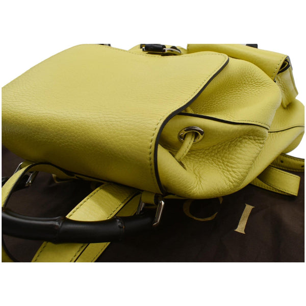 preloved Gucci Bamboo Pebbled Leather Backpack Bag