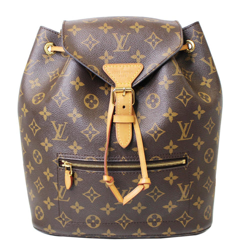 LOUIS VUITTON Montsouris NM Monogram Canvas Backpack Bag Brown