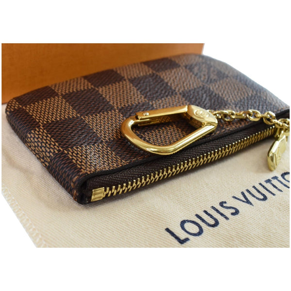 Louis Vuitton Pochette Key Cles Damier Ebene Coin Case - women pouch