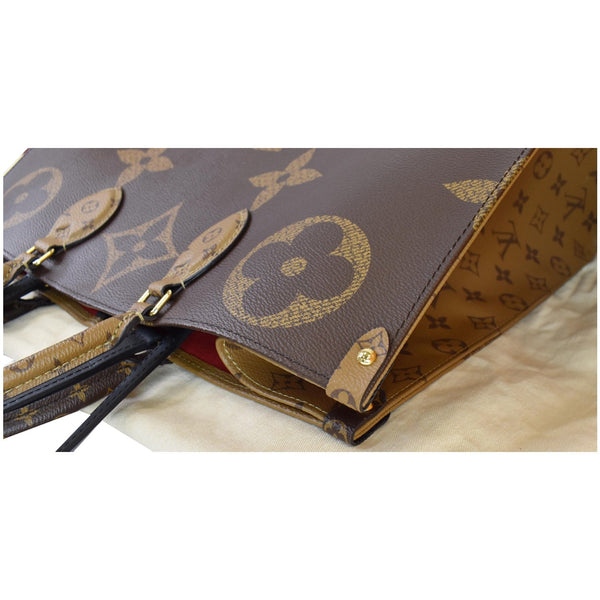 Louis Vuitton Onthego GM Reverse Monogram Canvas Bag - women bag brown