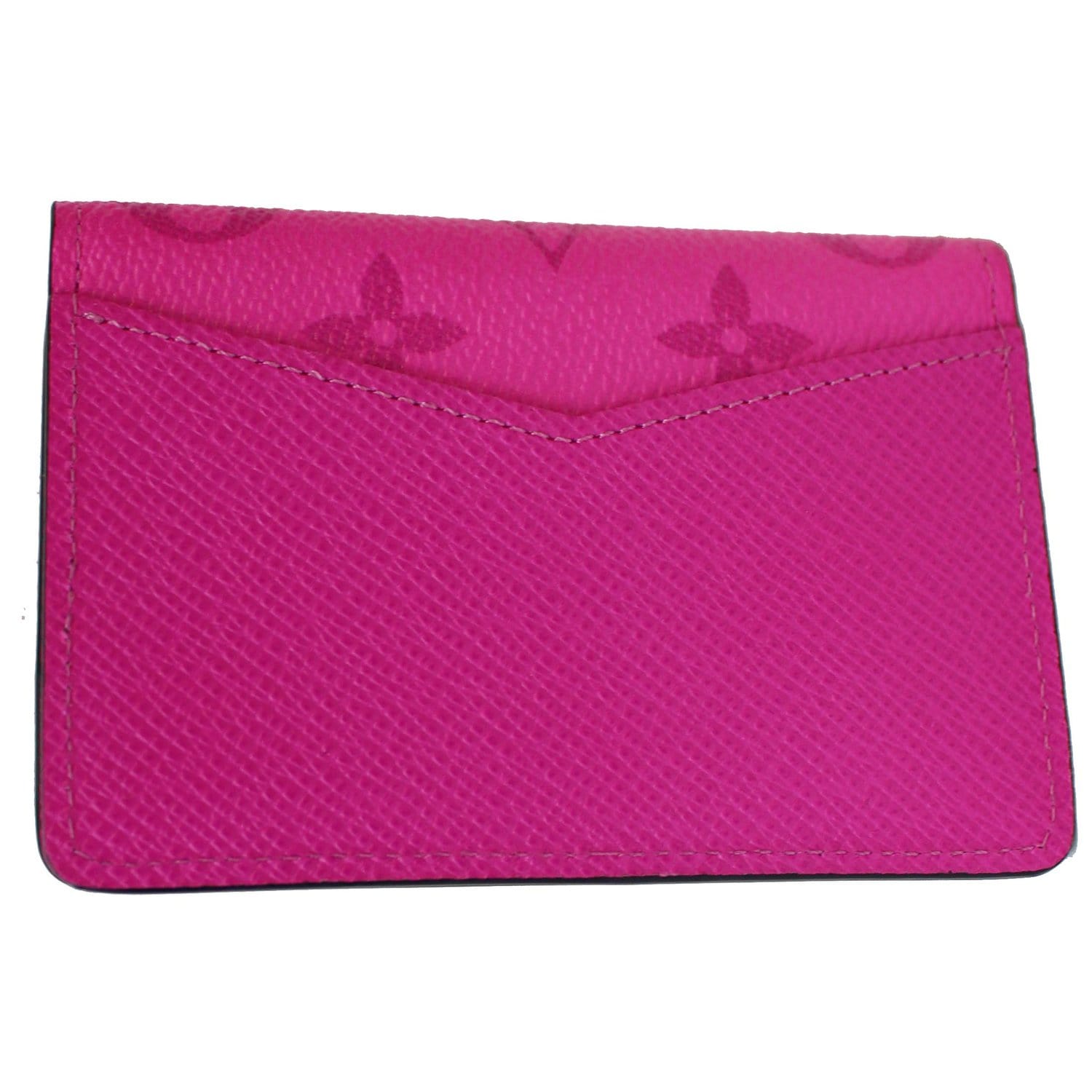 Louis Vuitton Taiga Taigarama Fuchsia Pink Monogram Logo Pocket Organizer  Wallet