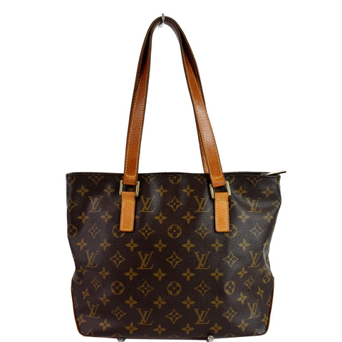 LOUIS VUITTON Cabas Piano Monogram Canvas Shoulder Bag Brown