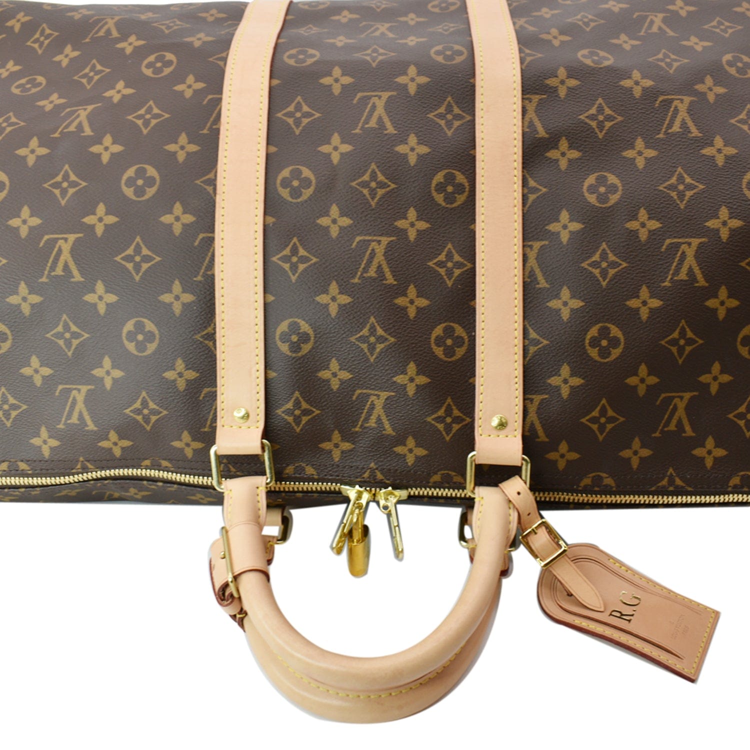 Keepall cloth travel bag Louis Vuitton Brown in Cloth - 31515854
