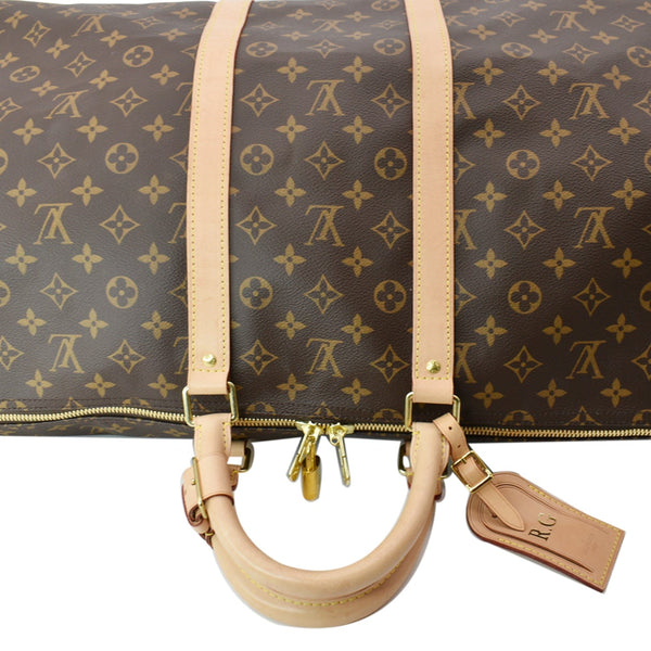 LOUIS VUITTON Keepall 55 Monogram Canvas Travel Bag Brown