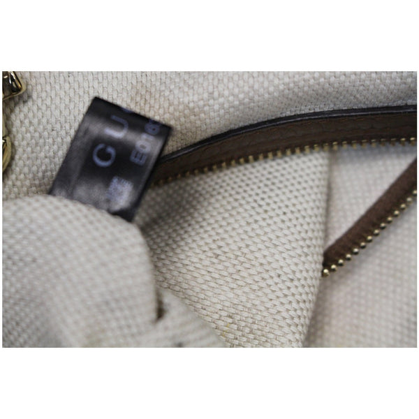 Gucci Soho Pebbled Leather Chain Shoulder Tote Bag logo