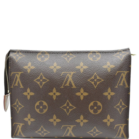 LOUIS VUITTON Toiletry 19 Monogram Canvas Cosmetics Pouch Brown