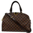 LOUIS VUITTON Kensington Bowling Damier Ebene Satchel Bag Brown