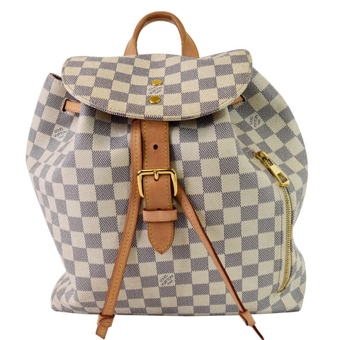 LOUIS VUITTON Sperone Damier Azur Backpack Bag White