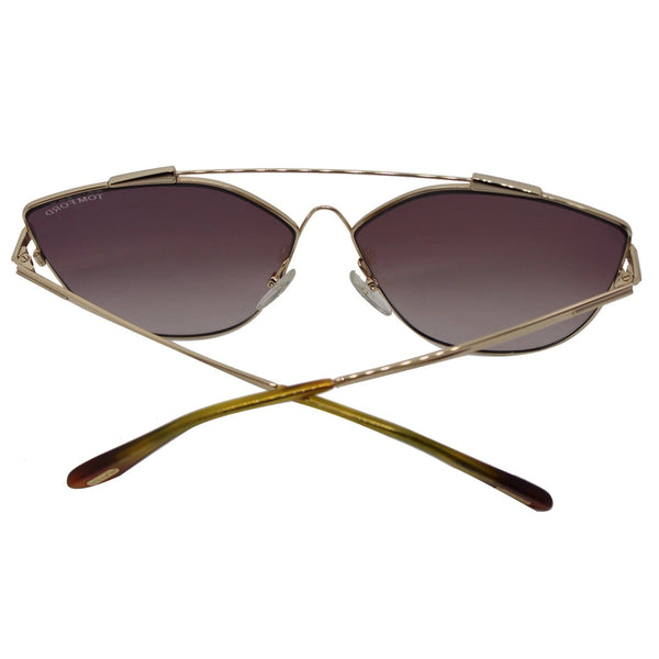 Tom Ford FT0563 28G Jacquelyn Women Sunglasses Brown Mirrored Lens