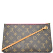 LOUIS VUITTON Neverfull GM Monogram Canvas Pochette Wristlet Pouch Fuchsia