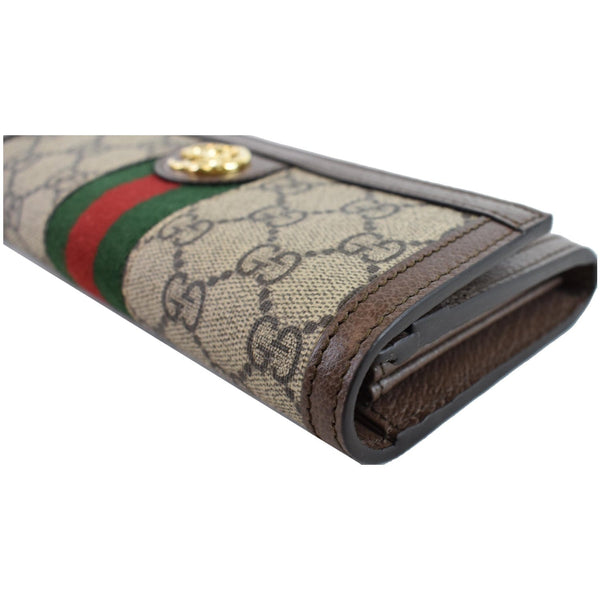 GUCCI Ophidia GG Continental Supreme Canvas Wallet Beige 523153