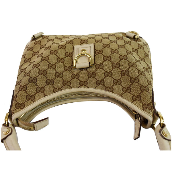 GUCCI Abbey GG Canvas D Ring GG Canvas Hobo Bag Beige 130738