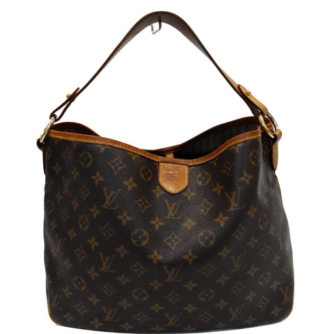 LOUIS VUITTON Delightful PM Monogram Canvas Hobo Bag Brown