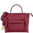 CELINE Micro Belt Grained Calfskin 2Way Shoulder Bag Ruby