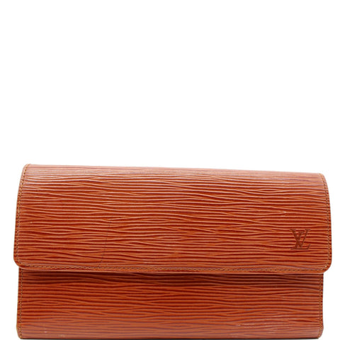 LOUIS VUITTON Continental Flap Epi Leather Wallet Orange - 15% OFF