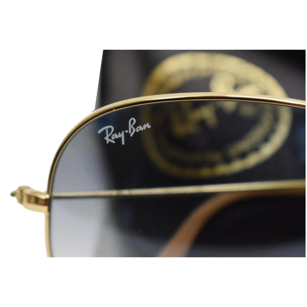 RAY-BAN Aviator RB3025 Gold Frame Light Blue Gradient Sunglasses