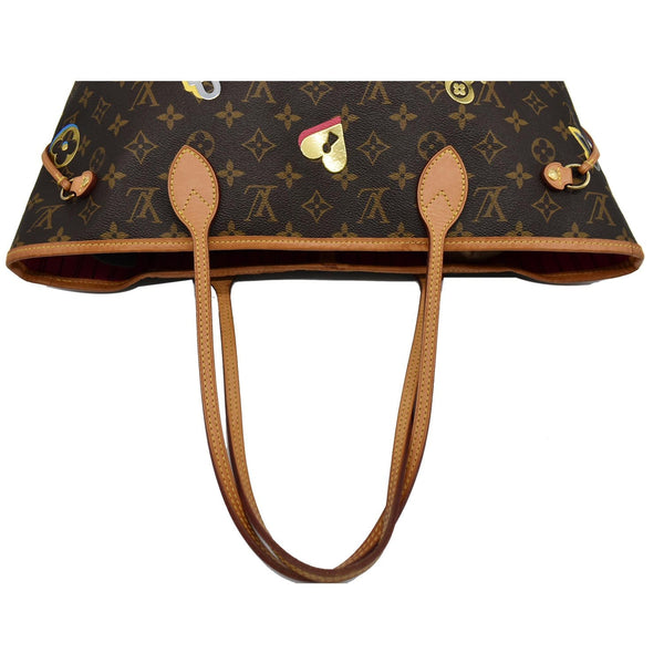 preloved Lv Love Lock Neverfull MM Monogram Canvas Bag