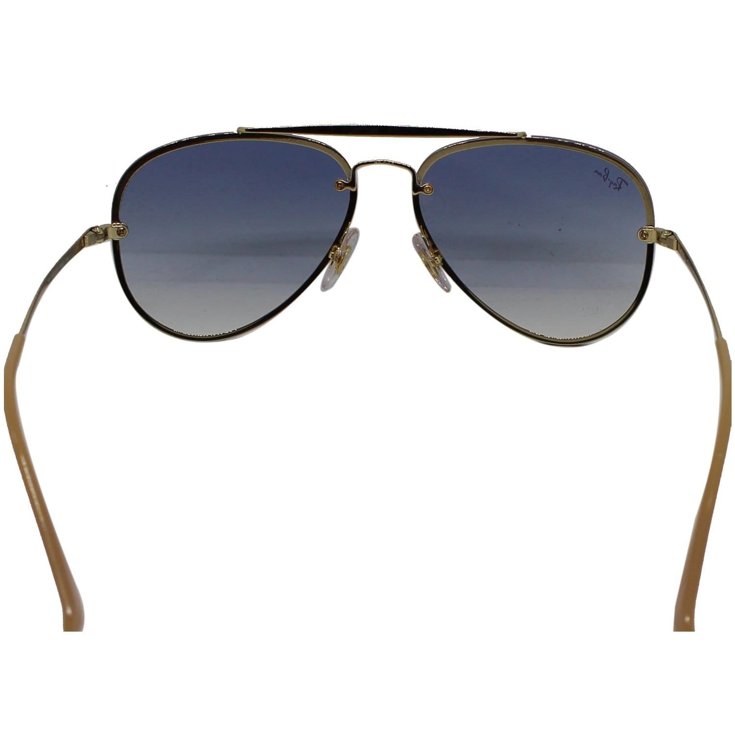 Ray Ban Rb3584n RAY-BAN RB3584N 001/19 Blaze Aviator Gold Sunglasses Light Blue Gradie