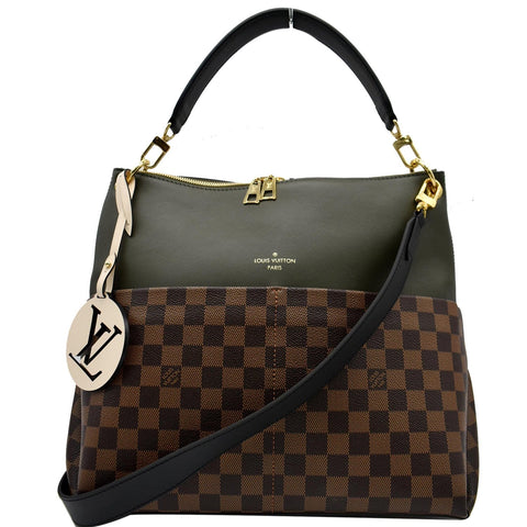 LOUIS VUITTON Maida Damier Ebene Hobo Shoulder Bag Khaki