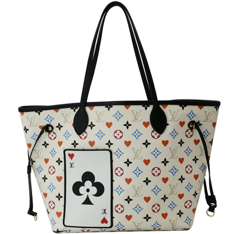 LOUIS VUITTON Game On Neverfull Monogram Canvas Shoulder Bag White