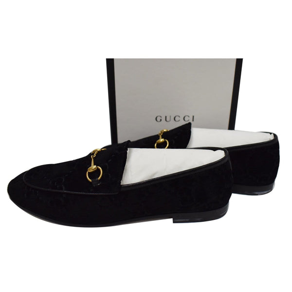 Gucci GG Jordaan Velvet Leather Loafer - preloved for sale