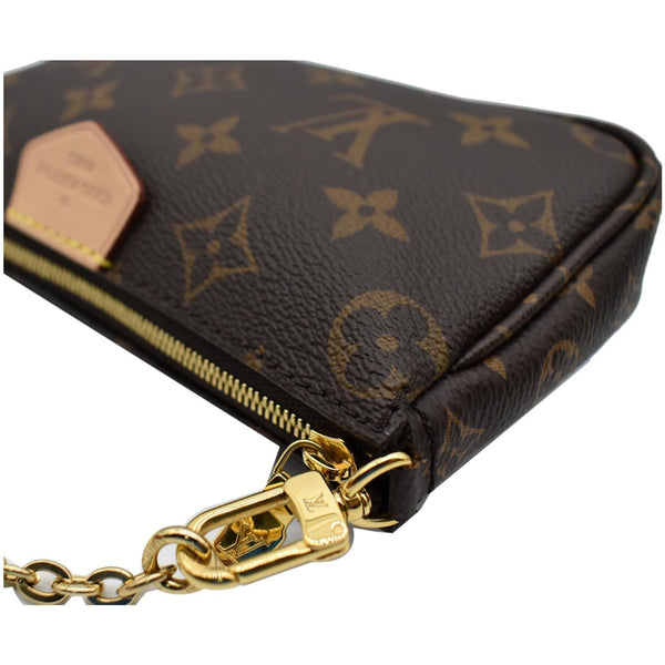 LOUIS VUITTON  Mini Pochette Monogram Canvas Accessoires Pouch Brown