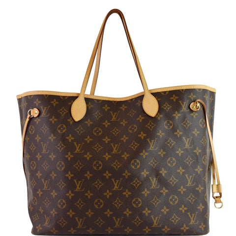 LOUIS VUITTON Neverfull GM Monogram Canvas Tote Shoulder Bag Brown
