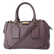 BURBERRY Gladstone Leather Satchel Bag Dusky Mauve