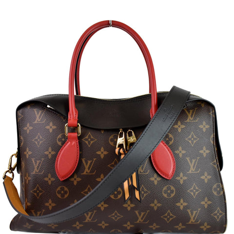 LOUIS VUITTON Tuileries Monogram Canvas Tote Shoulder Bag Brown