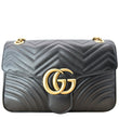 GUCCI GG Marmont Medium Matelasse Shoulder Bag Black