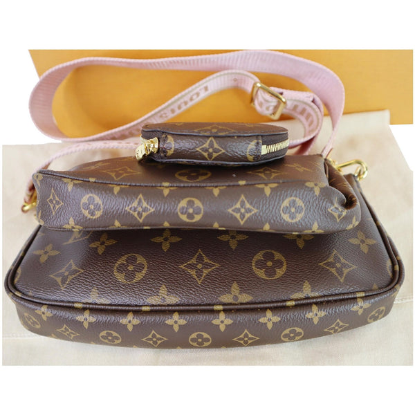 LOUIS VUITTON Multi Pochette Accessories Monogram Canvas Shoulder Bag Pink