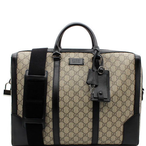 GUCCI Eden GG Supreme Canvas Briefcase Bag Beige 406384