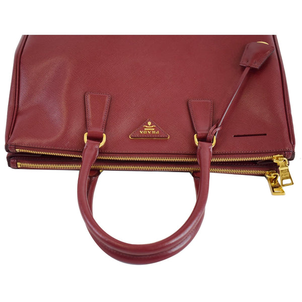 PRADA Lux Large Saffiano Leather Tote Bag Red