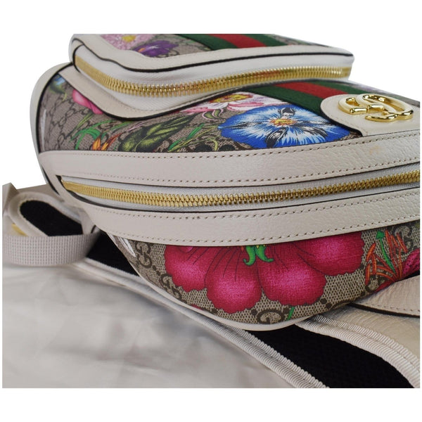 GUCCI Ophidia GG Flora Small Supreme Canvas Backpack Bag Beige 547965