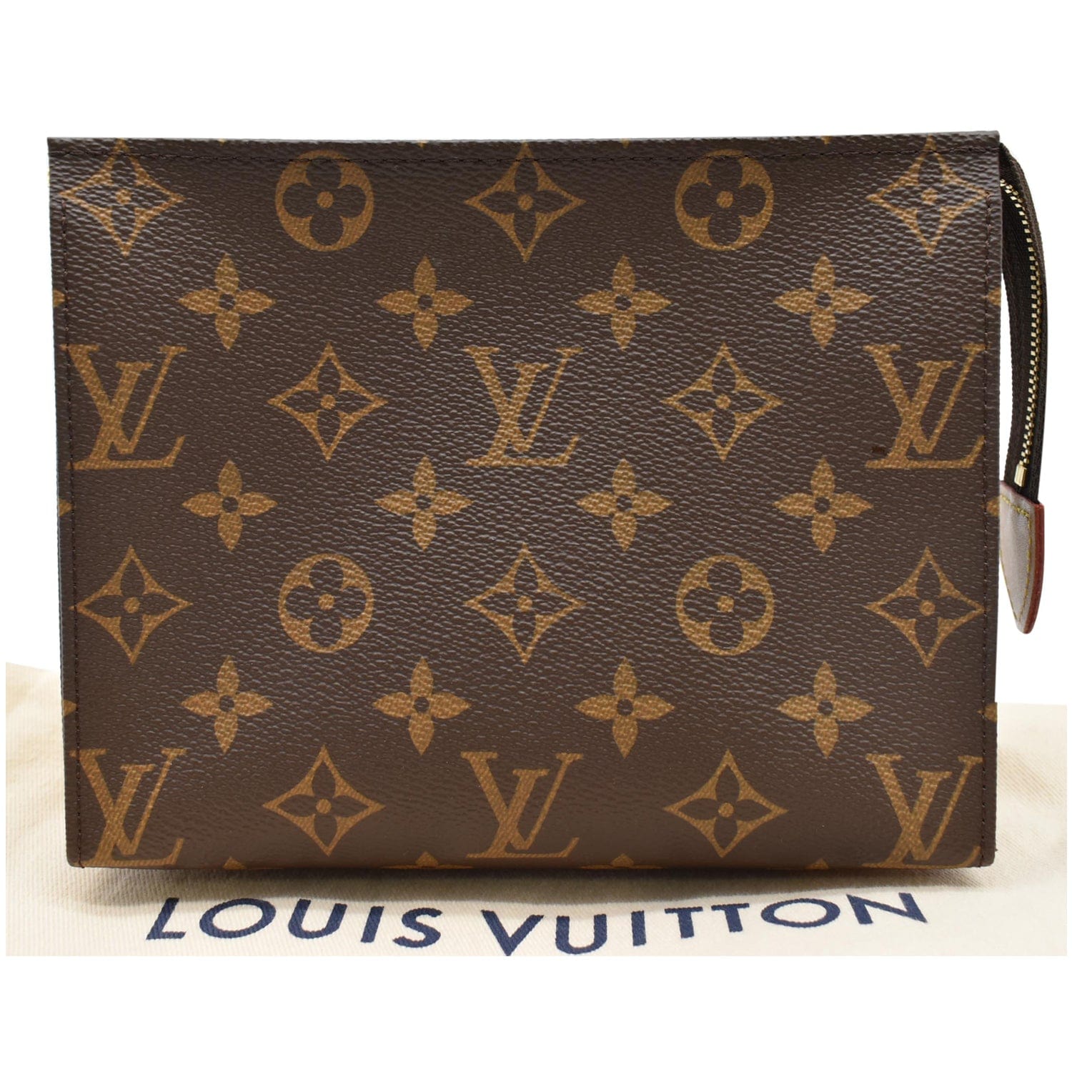 Louis Vuitton Fondation Off-White/Brown Canvas Tote Bag & Makeup Pouch  with Box
