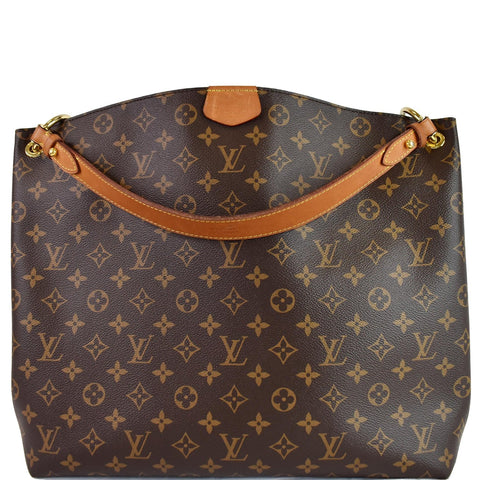 LOUIS VUITTON Graceful MM Monogram Canvas Shoulder Bag Brown