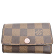 LOUIS VUITTON Damier Ebene 6 Key Holder Rose Ballerine