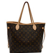 LOUIS VUITTON Neverfull MM Monogram Canvas Tote Bag Brown