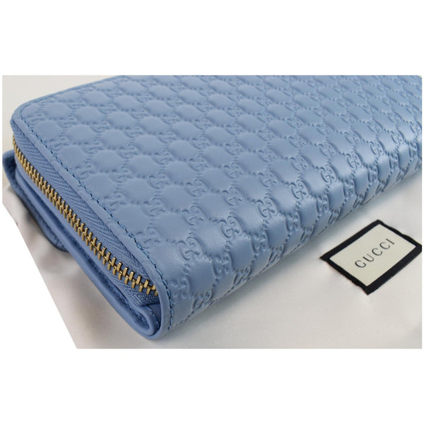 GUCCI Microguccissima Leather Wallet Light Blue 449364