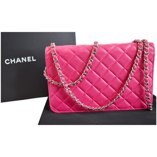Chanel Diamond CC Wallet On Crossbody Chain Bag