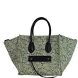 CELINE Phantom Luggage Fuzzy Jacquard Leather Tote Bag Mint